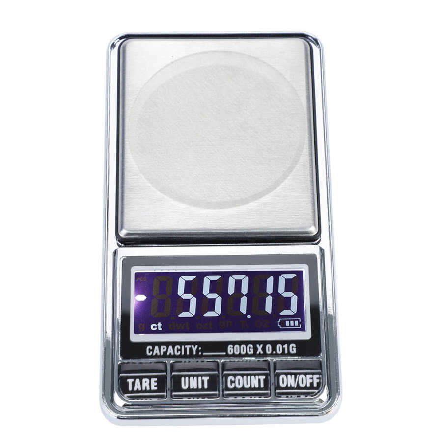 Pocket Weight Scale Economy High Scale LCD Screen Jewelry Store for Kitchen Home Indoor: Default Title
