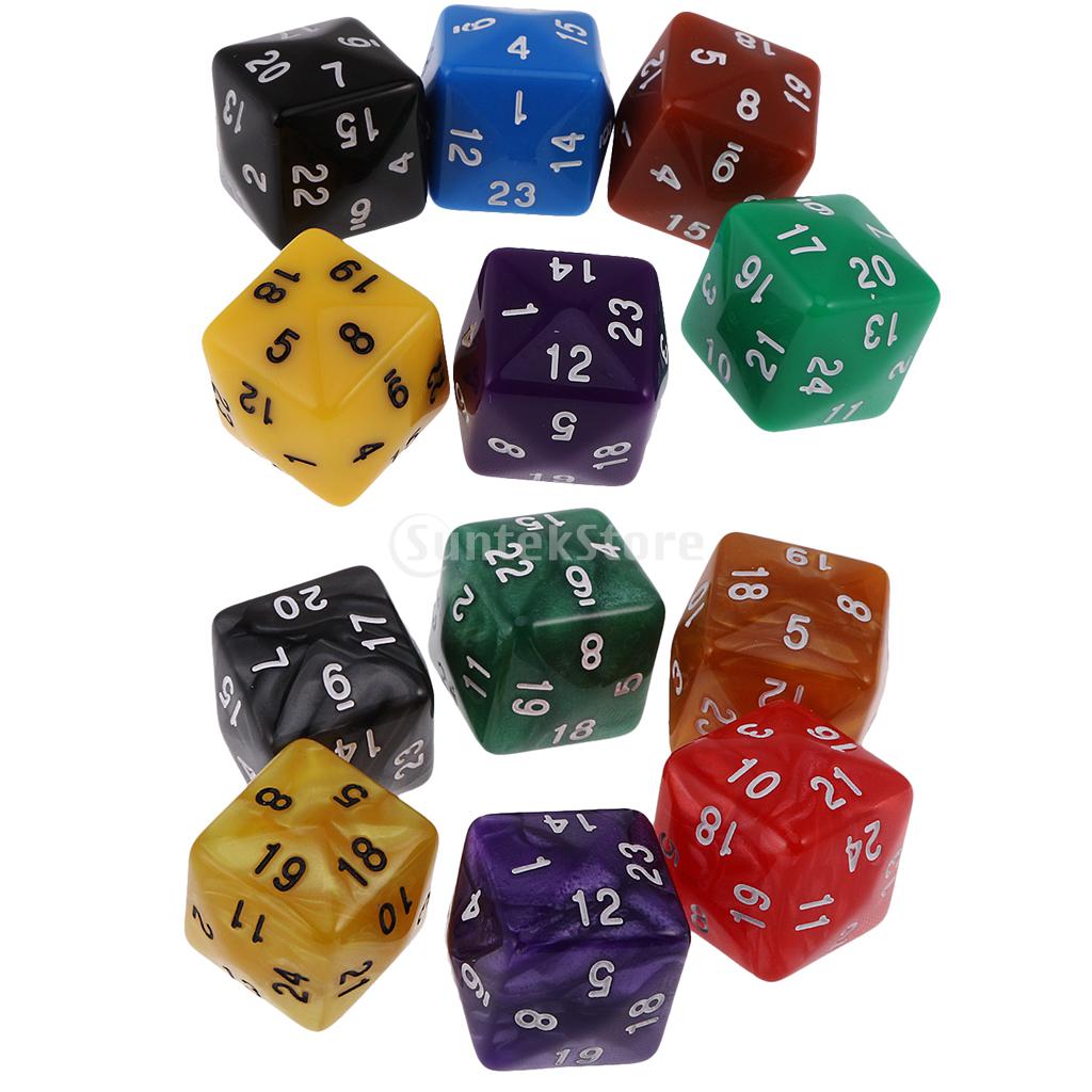 Pack von 6 stücke Multi Seitige D24 oder D30 Würfel für D & D TRPG Party Bord Spiel Spielzeug