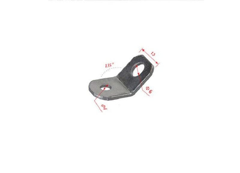 L-shaped 135 degree iron Furniture hardware accessories bracket corner x50