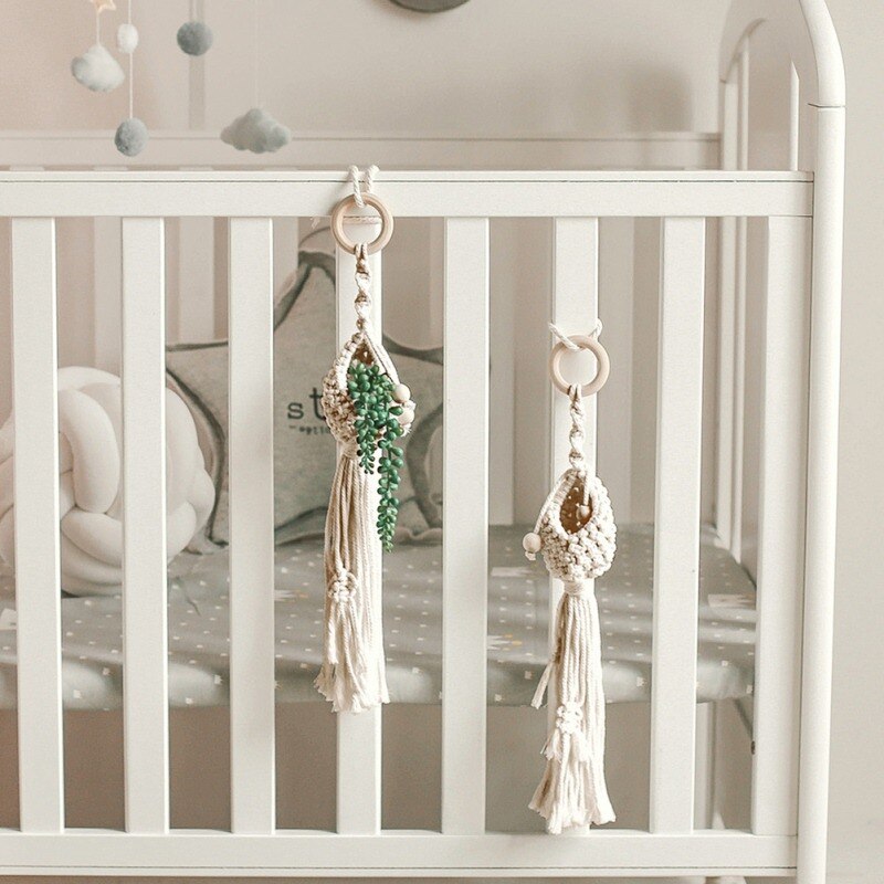 Handmade Macrame Plant Hanger Flower Pot Hanger for Wall Decoration Countyard Garden Hanging Plant