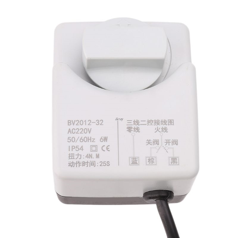 Ac220V Dn25 3-Way Electric Motorized Ball Valve Three-Wire Two Control For Air Conditioning Electric Actuator Ball Valve