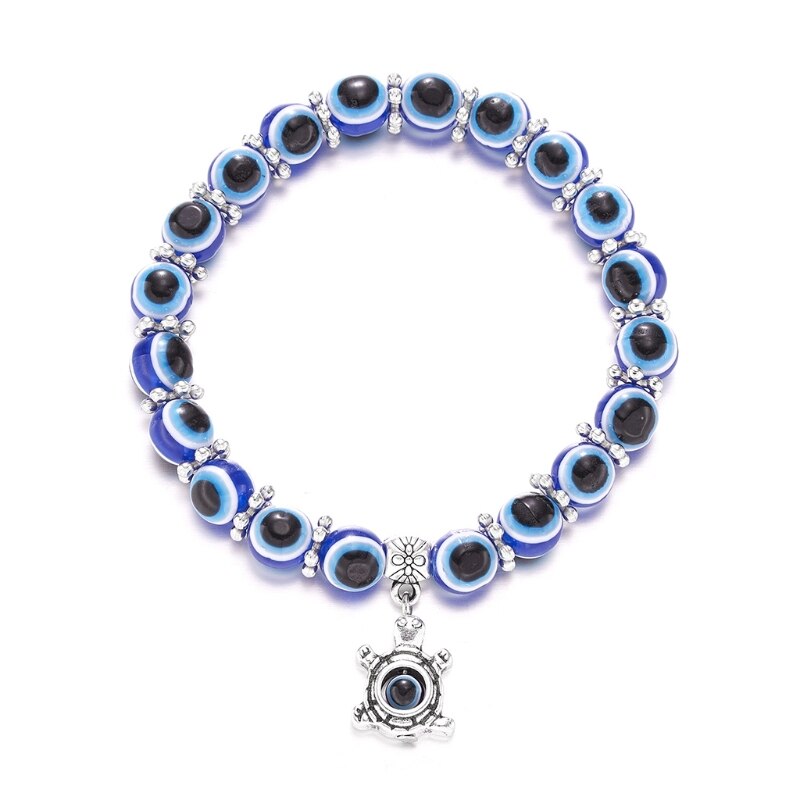Eye Ankle Bracelet Evil Eye Bead Chain Lucky Kabbalah Protection Amulet Bracelet Turkey Blue Eye Bracelet for Ladies R7RF: 5