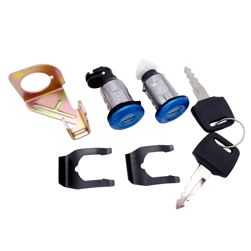 1 Set Motorfiets Contactslot &amp; Sleutels Metalen Voor 50CC 125CC 150CC GY6 Scooter 4 Pin Plug Chinese Scooter Onderdelen