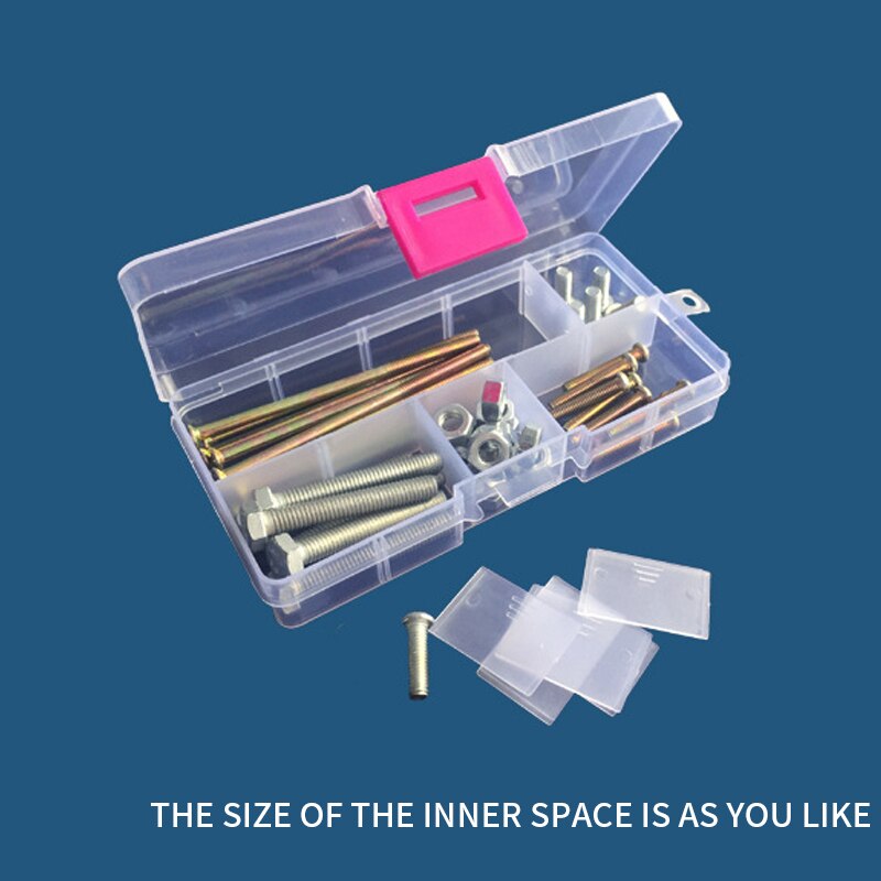 10 Slots Cells Colorful Portable Jewelry Tool Storage Box Container Ring Electronic Parts Screw Beads Organizer Plastic Case