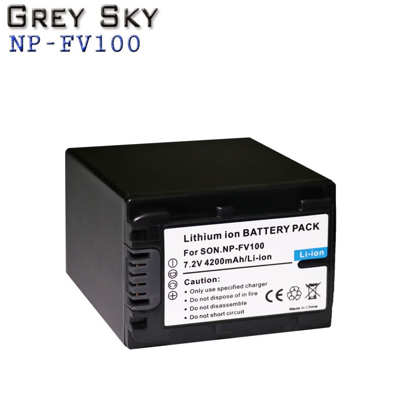 4 sztuk 4200mAh NP-FV100 NP FV100 NPFV100 FV100 bateria + ładowarka USB z wyświetlaczem LCD robić SONY NP-FV30 NP-FV50 NP-FV70 SX83E SX63E FDR-AX100E: 1 bateria
