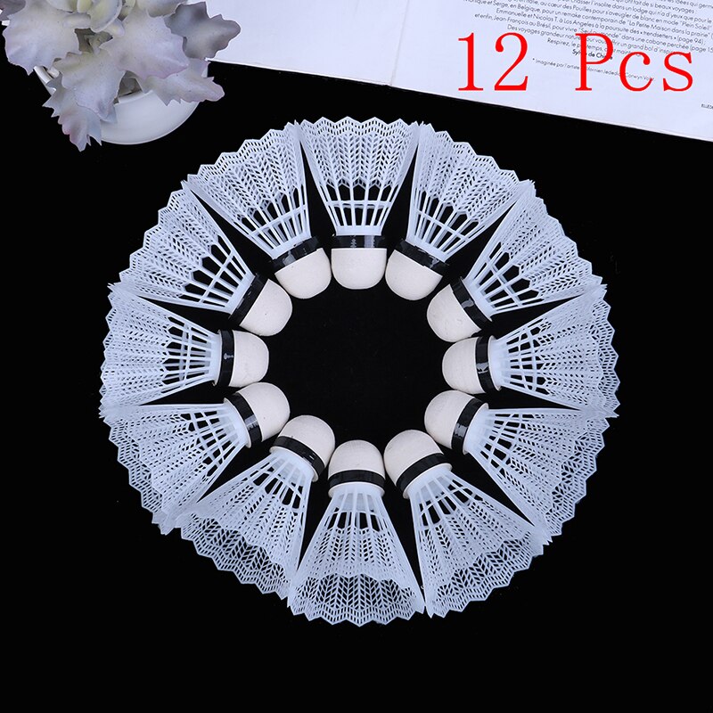 12pcs/lot Badminton Shuttlecocks Plastic Feather Shuttlecock Badminton Balls Outdoor Sports Badminton Accessories