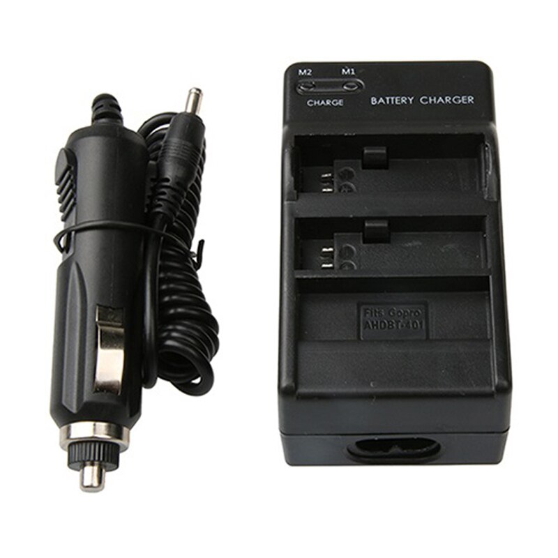 2*  ahdbt -401 ahdbt 401 accu + eu kabel + autolader voor gopro 4 hero 4 accu's gopro hero 4 bateria action camera