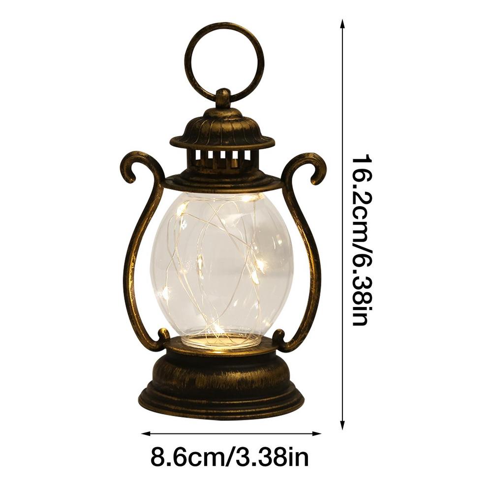 Outdoor Lantaarn Retro Decoratieve Hangende Lantaarn Batterij Werkende Rustieke Lantaarn Antieke Buitenlamp Voor Kamperen Wandelen: Beige