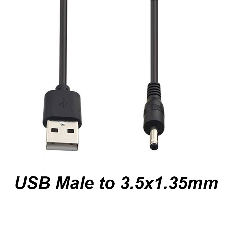 5V USB tipo A macho a DC Cable de cargador conector Jack Cable de extensión de fuente de alimentación 22AWG 3A: Rojo / 1 metro