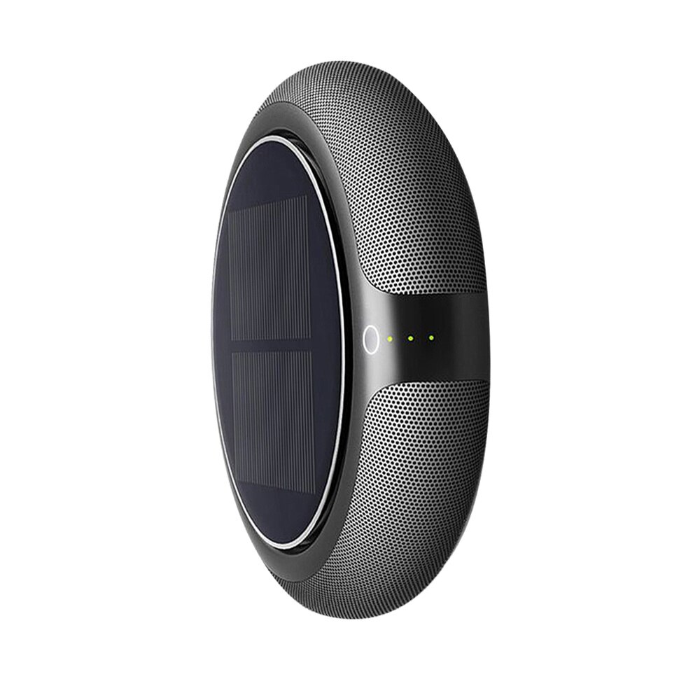 Solar Air Purifier Vehicle-mounted Negative Ion Generator Air Cleaner Anion Ionizer Generator Fresh Air (Black)