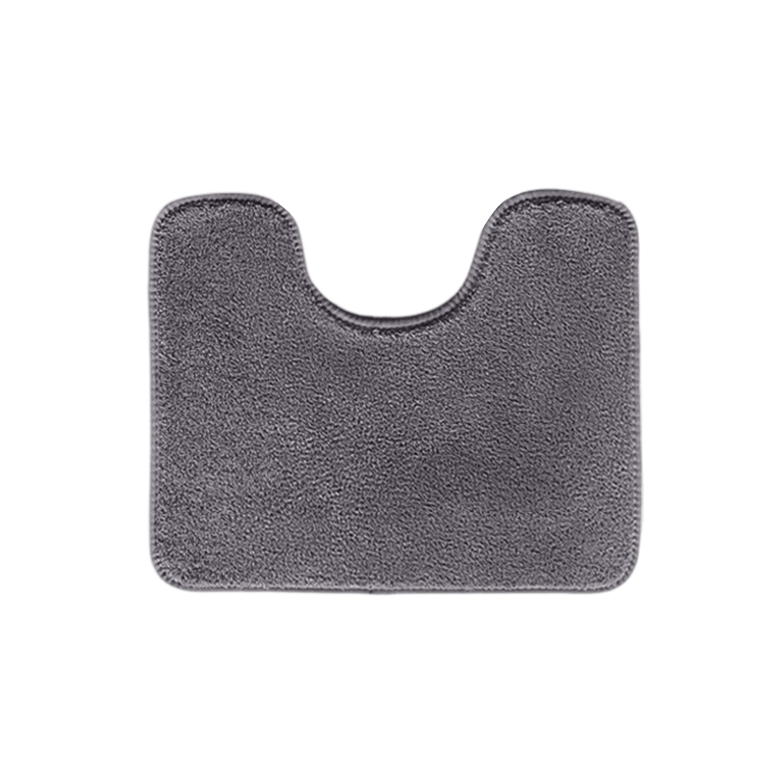 Luxury Toilet Rugs U Shaped Washable Bath Rugs For Bathroom Non Sliping Extra Absorbent Microfiber Bath Mat Plush Contours Rugs: Dark Grey