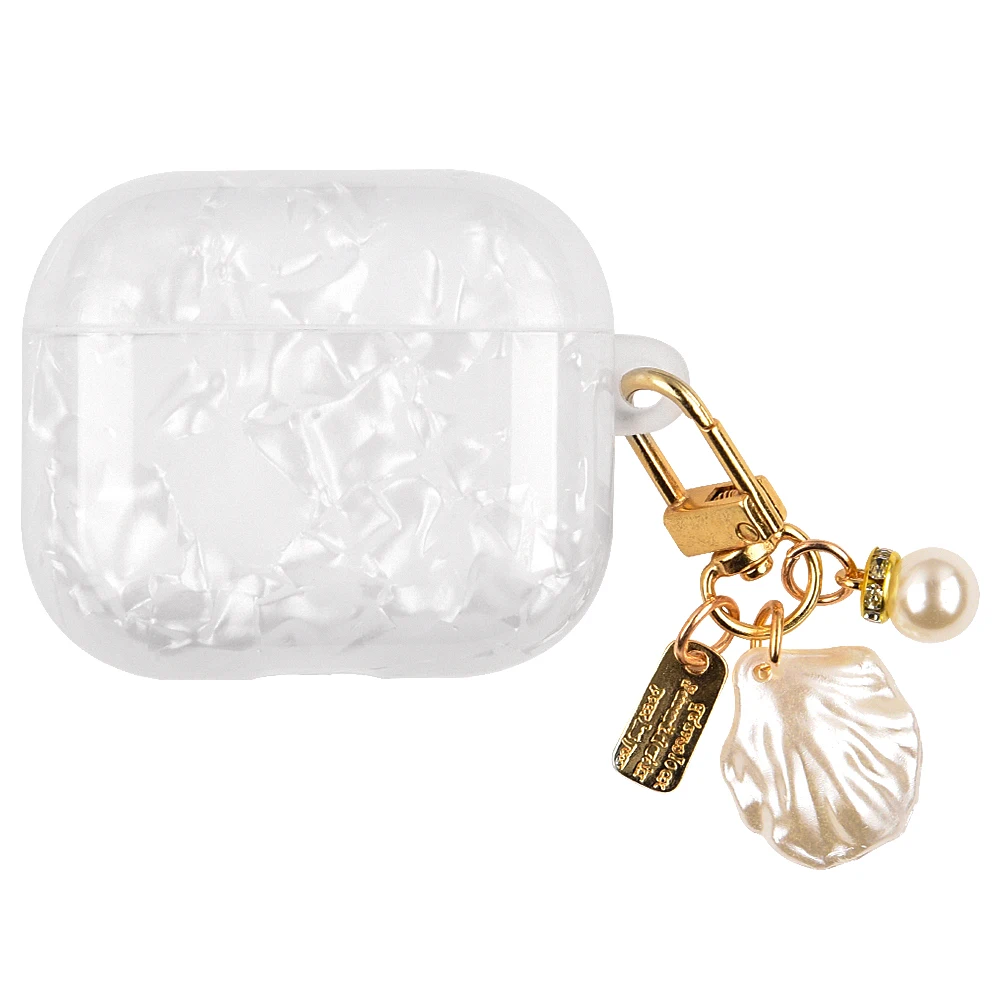 Pour Airpods Pro 2 étui de luxe perle pendentif sans fil casque couverture pour Apple Airpods 3 Pro USB C 2ème 3ème génération coque en TPU