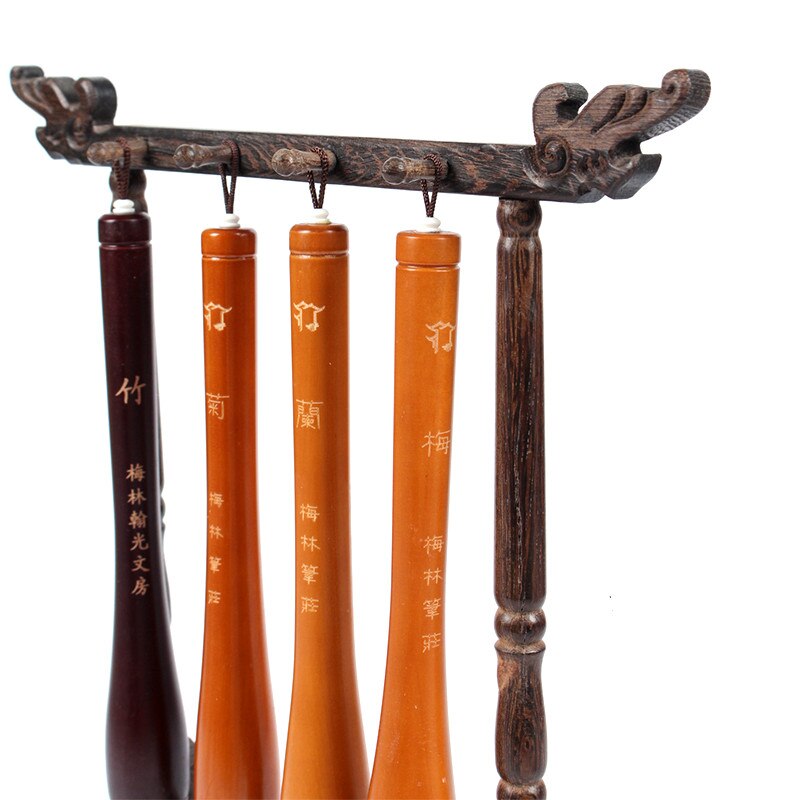 Chinese Calligraphy Brush Pen Regular Script Writing Brushes Hopper-shaped Brush Weasel Woolen Hair the Scholar&#39;s Four Jewels