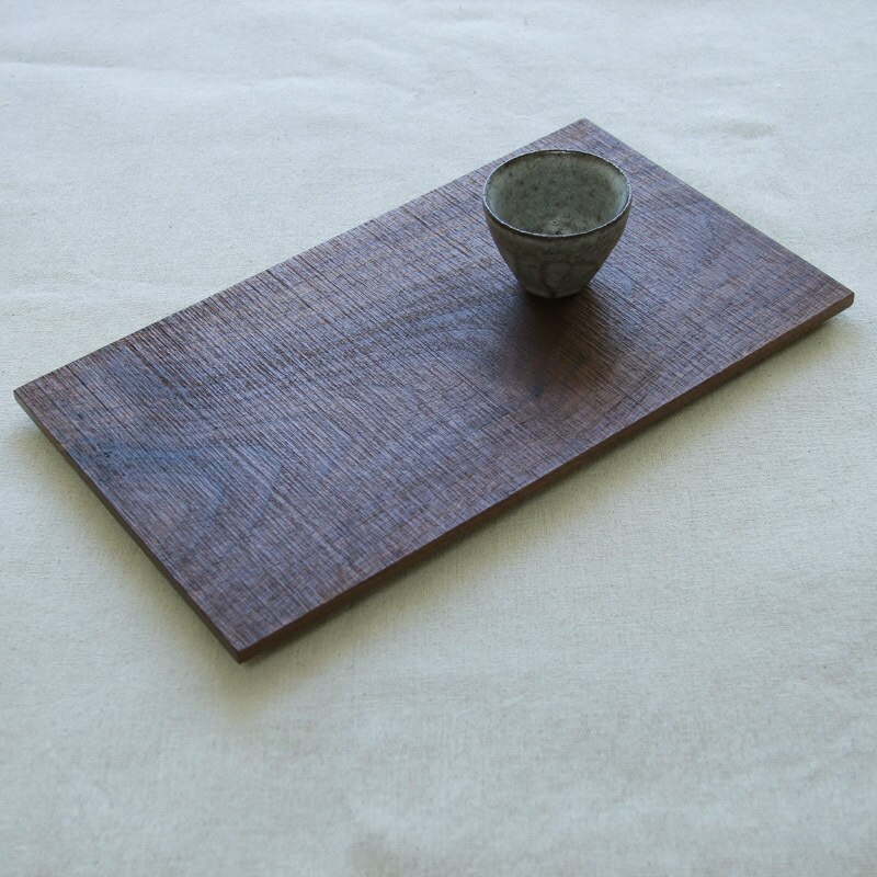 Bread Wood Plates Black Walnut Rectangle Square Wood Pan Plate Fruit Dishes Saucer Tea Tray Dessert Dinner