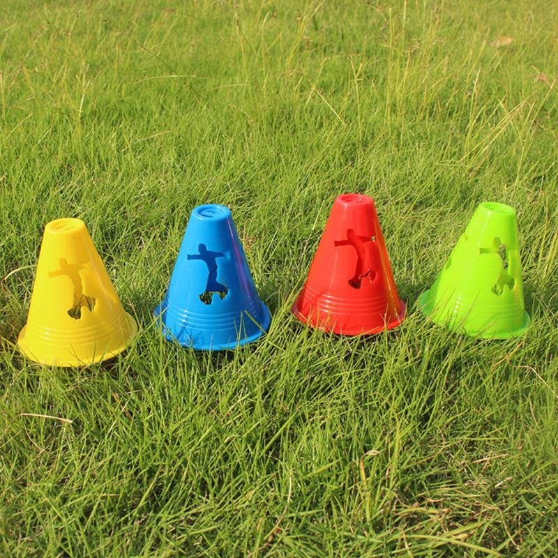 20pcs/pack Stadium Sport Free Slalom Obstacle Marking Equipment Football Training Cone Agility Practice Inline Skate Pile Cup