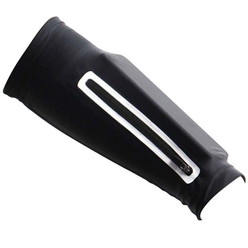 Mobiele telefoon tas armband voor buiten hardlopen universele mobiele telefoon tas hoge elastische ademende jogging mobiele telefoon armband: Zwarte korte s