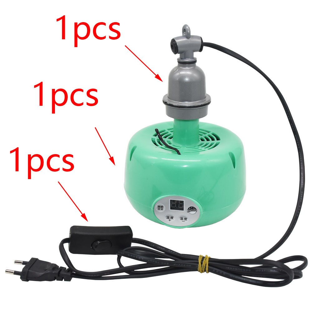 Pet Heating Lamp Animal Warm Light Chicken Thermostatic Temperature Controller Heater Reptile Box Heating lamp 220V 300W: Yellow