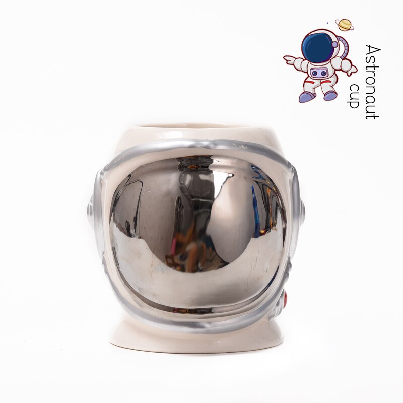 Astronaut Helmet 3D Porcelain Mugs With Handgrip Spaceman tumbler Ceramic Coffee Mugs Office Office Home Tea Cups