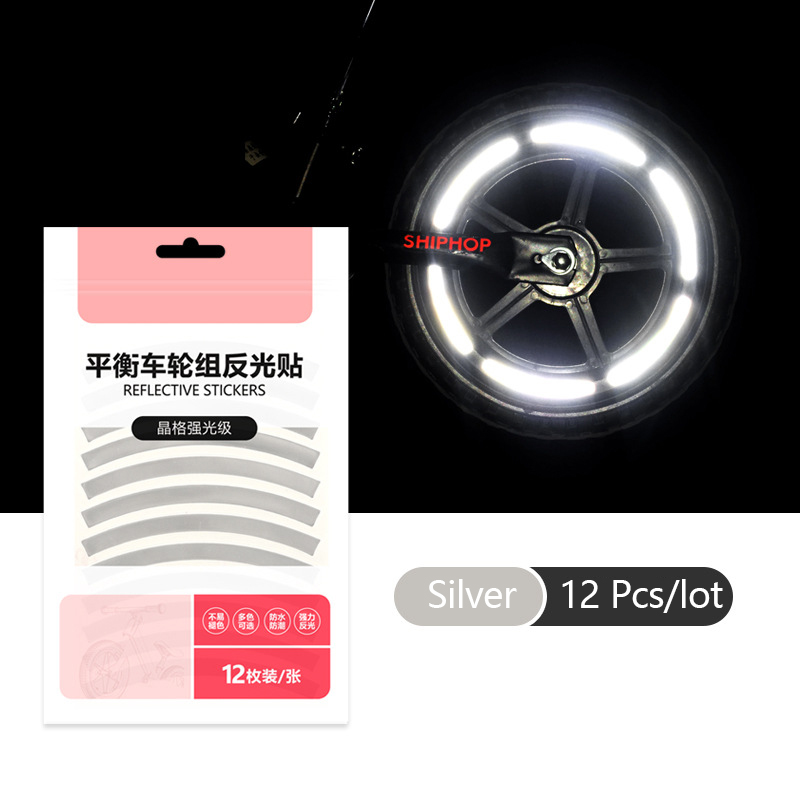 Reflecterende Bandensticker Veiligheidssticker Kleur Kids Balansfiets Reflecterende Sticker Wieldicker Fietsaccessoires: green