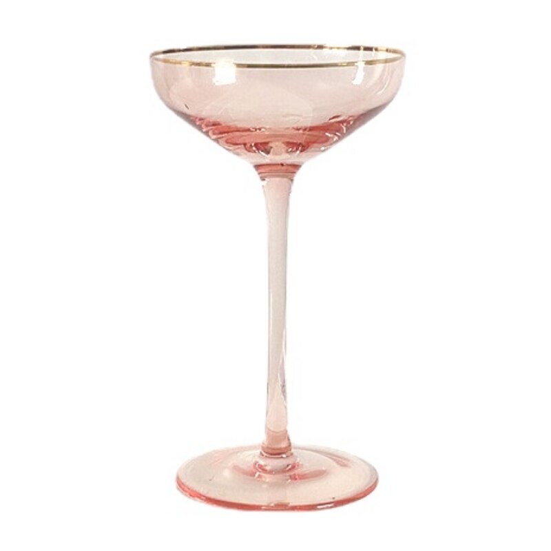 150Ml Art Schets In Goud Schotel Vorm Champagneglas Loodvrij Kristal Beker Cocktail Dessert Wijn Cup Rood wijn Roze Drinkware