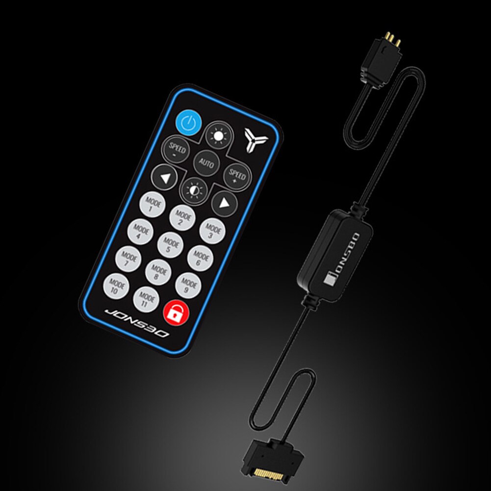 AURA RGB Controller Remote Control 5V 3Pin SATA Power Supply Memory LED Cool Light Stripe for PC Case Computer Accessories