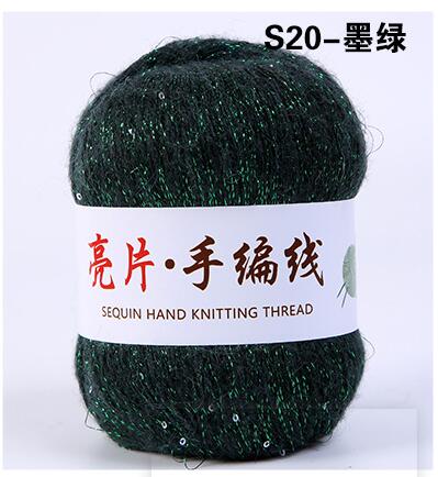 Paillettes de soie brillante 50g/boule, Angola, sentiments amoureux, fil de laine Mohair fin en peluche, laine Fine, crocheté à la main, matériaux de tricotage: S20