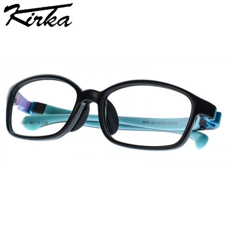 Kirka TR90 Children Spectacles Frames Flexible Square Boys Girls Optical Prescription Glasses Frame Myopia Kid Glasses Frame9005: 9005 C5