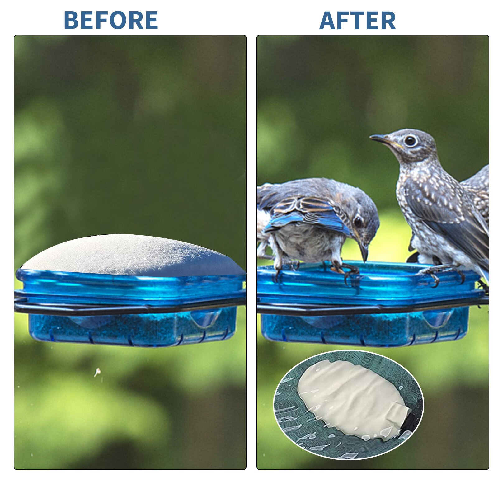 Bird Bath De-icer Heater Automatic Thermostatically Controlled Birdbath Deicer Water Heater for Garden Lawn Patio NOV99