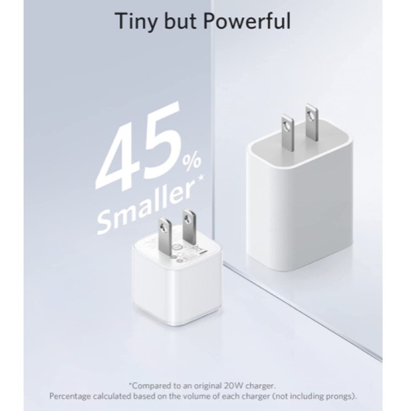 Anker nano pro , 20w piq 3.0 duurzame compacte snellader, usb-c-lader voor iphone 13/13 mini, /13 pro/pro max, /12, , ipad en meer.