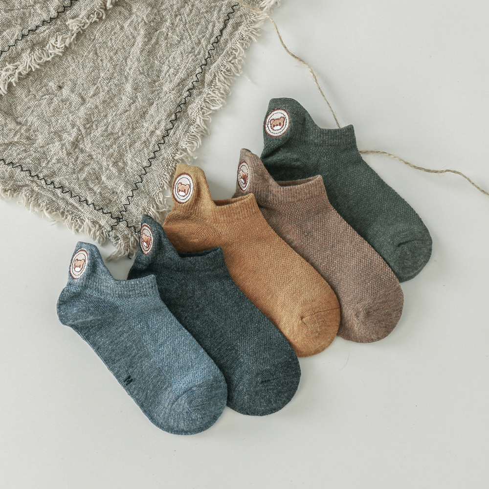 Calcetines deportivos transpirables para niños y niñas, medias de algodón con dibujos de animales de araña, de 1 a 10 años, 5 pares, novedad de verano: 0763C / M(3-5 Years Old)