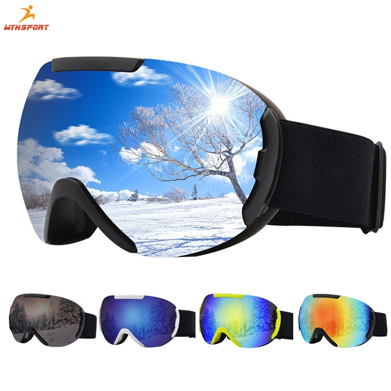 Anti-fog Double Layers Ski Goggles Lens Ski Mask Glasses Skiing Snow Snowboard Goggles Eyewear Mirror Polarize Men Women