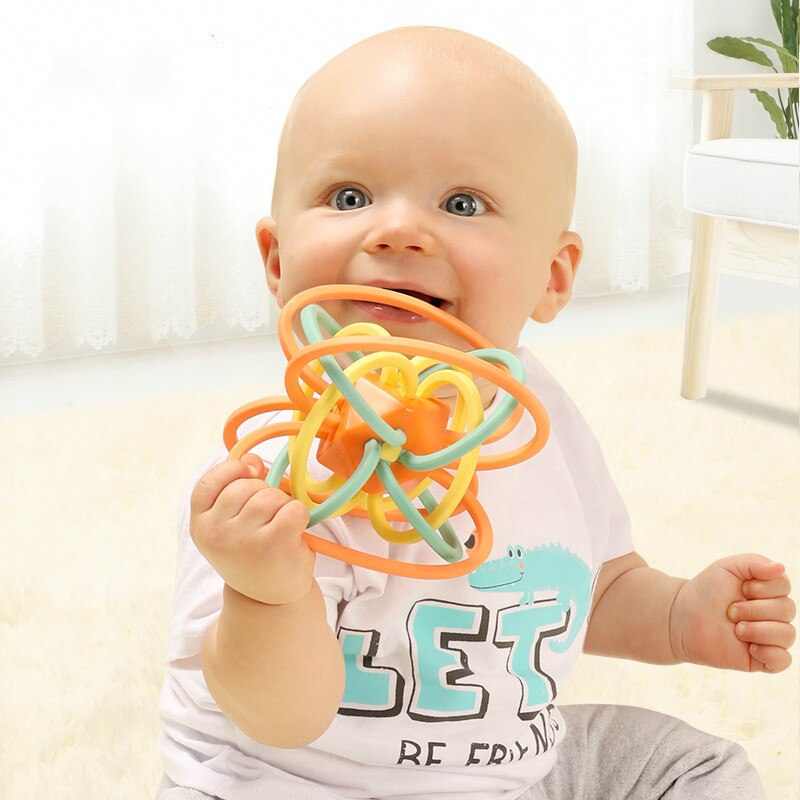 0-12 maanden Hand Vangen Bal Baby Tactiele Waarneming Hand Vangen Bal Puzzel Speelgoed Manhattan Pasgeboren Baby Bijtring Speelgoed