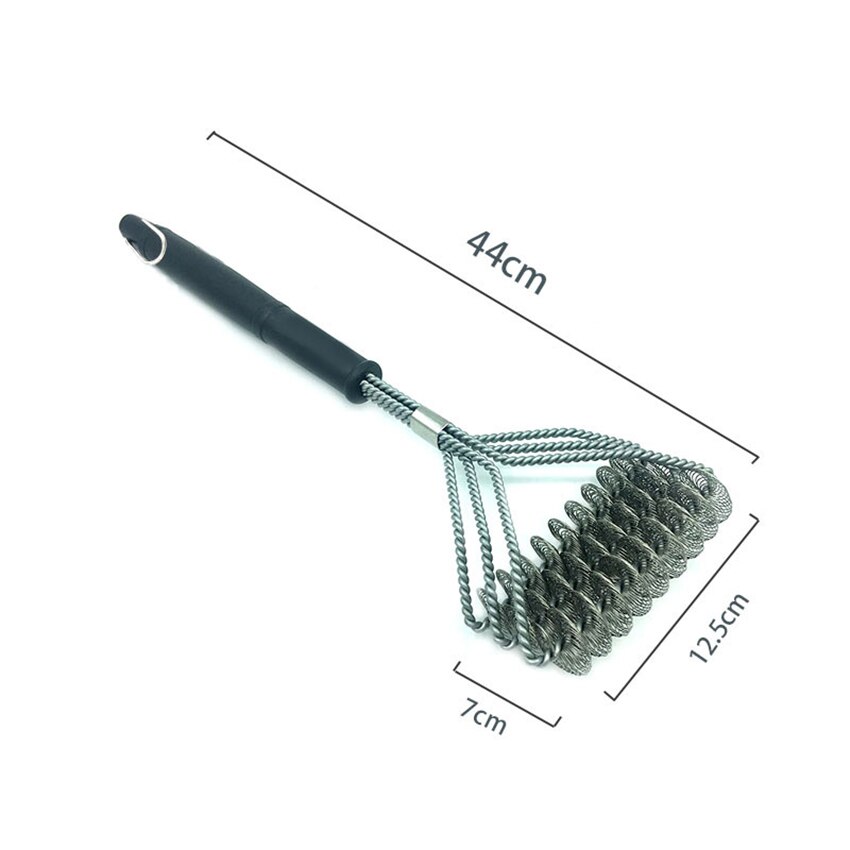 Grillborstel zonder borstelharen, 18 '' veilige roestvrijstalen barbecueborstel en grillreiniger - praktische barbecueborstel voor het reinigen van het grillrooster