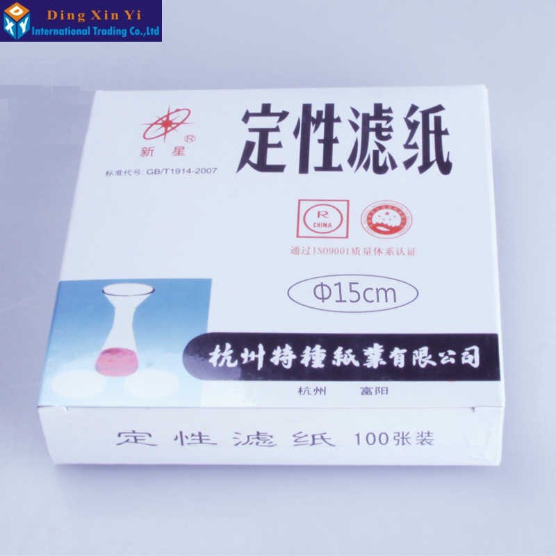ULTECHNOVO Kwalitatief filterpapier 18 cm 100 stuks laboratoriumstandaard filterpapier cirkels met gemiddelde doorstroomsnelheid voor chemische algemene filtratie