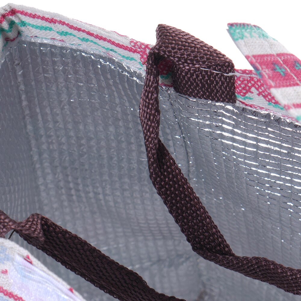 Cute Women Animal Portable Insulated Canvas Cooler Picnic Lunch Bag Thermal Food Tote Breakfast Organize Waterproof Storage