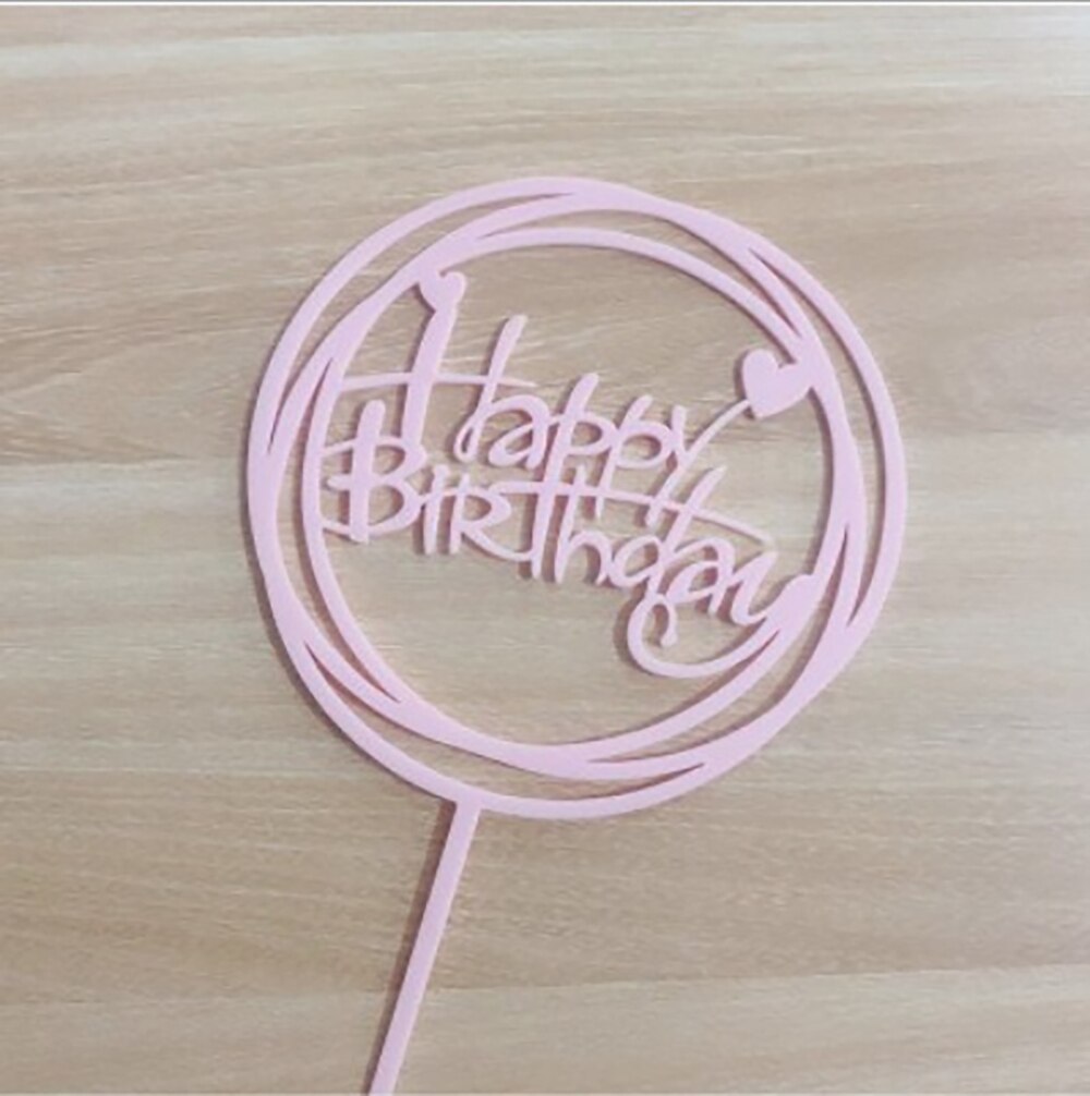 Happy Birthday Love Cake Topper Decoration Cupcake Flag Birthday Party Decorative Props Wedding Baby Shower Cupcake: 18