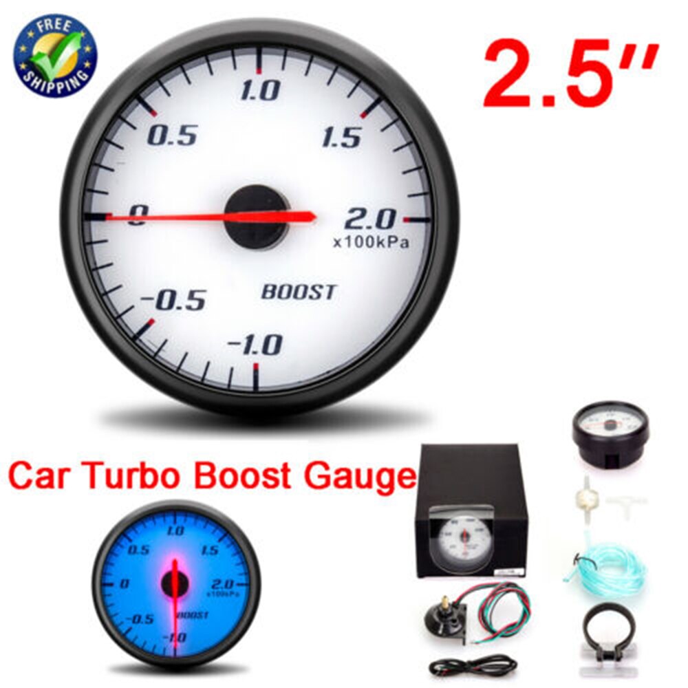 60mm Turbo Schub Messgerät Blau Hintergrundbeleuchtung 12V 1200 Kpa
