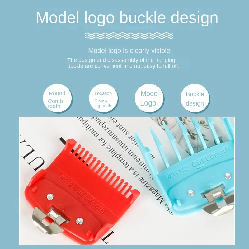 2 unids/lote peine guía para cortadora de pelo peines de límite de corte protectores estándar piezas de fijación accesorios para cortapelos eléctricos 1,5mm + 4,5mm