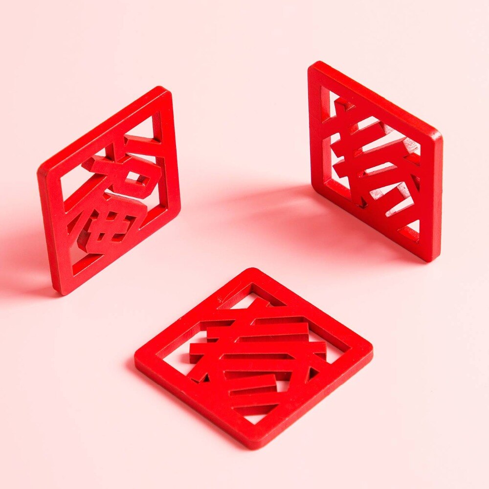 Chinese stijl koelkaststickers magnetische stickers zegen xi fu chun woord bruiloft feest jaar muurdecoratie