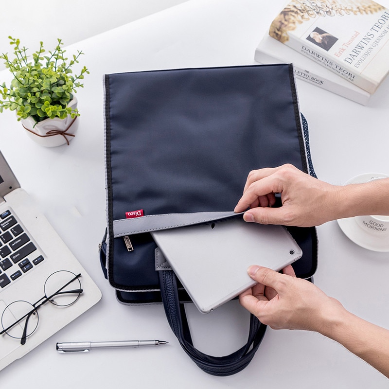 Impermeabile A4 Oxford + PU borsa portadocumenti portatile borsa per computer portatile borsa per ufficio borsa per documenti contratto borsa per studenti