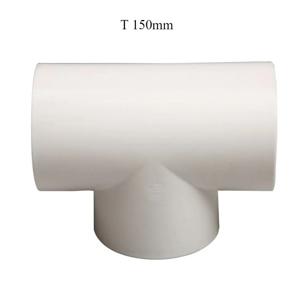 100/150/200mm Ducting T/Y Duct Connector Snelle Ventilatie Buis Gezamenlijke Koppeling 3 Manieren Splitter PVC Uitlaatpijp Draagbare Fittings: WIT