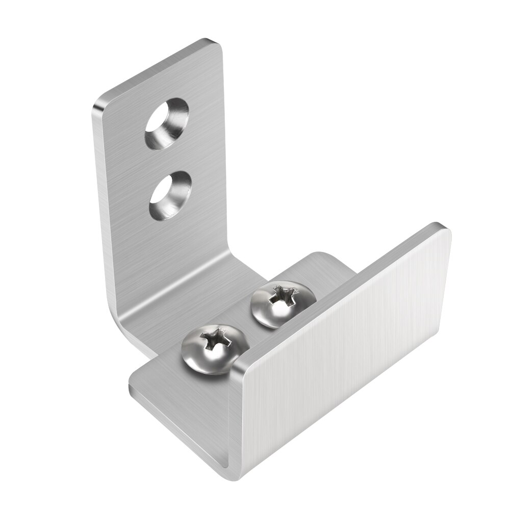 1set Stainless Steel Barn Door Bottom Stopper Slide Rail With Adjustable Screws Swing Stop Door Holders Floor Mounted Door Stops