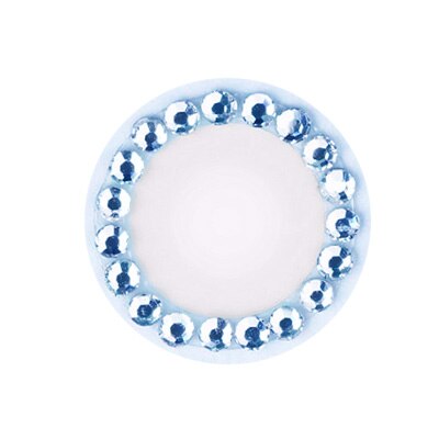 Niebieski lśniący Bling kryształ górski diament przycisk domu naklejki obejmuje film dla iPhone 7 8 plus 6 6s 5s SE dla iPad wsparcie dotykać ID: niebieski