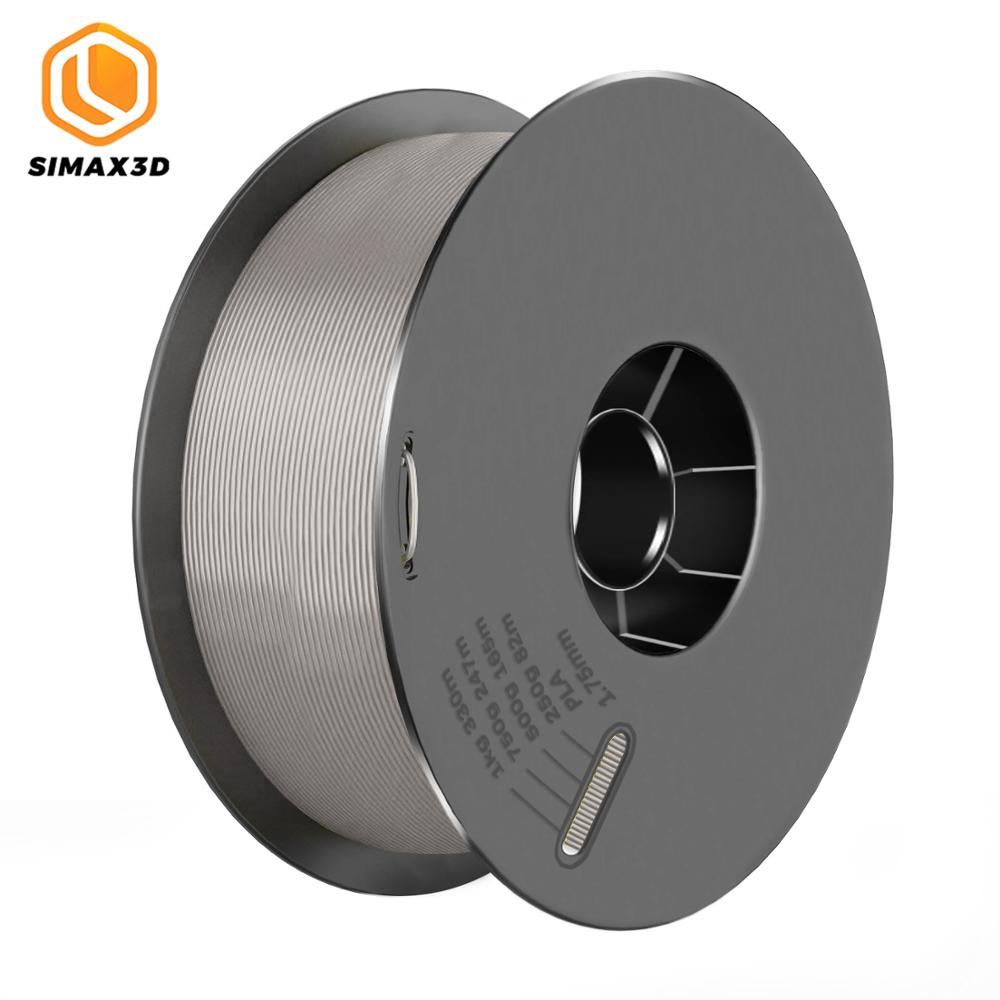 SIMAX3D 1.75mm PLA filament consumables 3D printer parts extruded plastic spool mpressora with all biodegradable resin: PLA gray