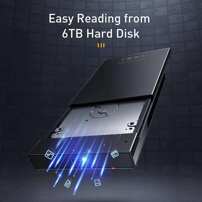 BASEUS — Boîtier disque dur, pour SATA 2,5 vers USB 3,0, adaptateur, pour SSD, Type C 3.1, HD, caddie