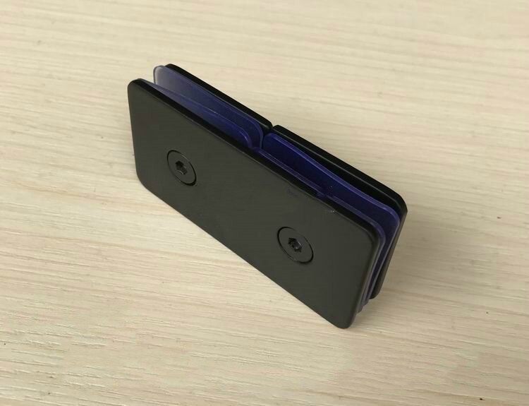 304 stainless steel glass partition code glass to wall 90 degree single side corner code bathroom fixed clamp wall clam(SJ1365): black
