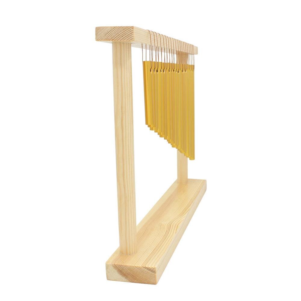 Carillón de viento de 20 tonos para mesa de adultos y niños, instrumento de percusión Musical de una sola fila, con palo de soporte de madera, 20 bares