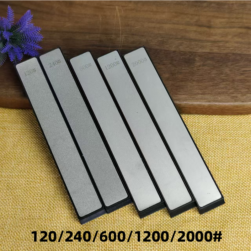 Afilador de cuchillos con barra de piedra de afilar, piedra de diamante, tijeras, maquinilla de afeitar pulida, sistema de afilado de cuchillos de cocina, herramienta para el hogar, 5 uds.: Grey