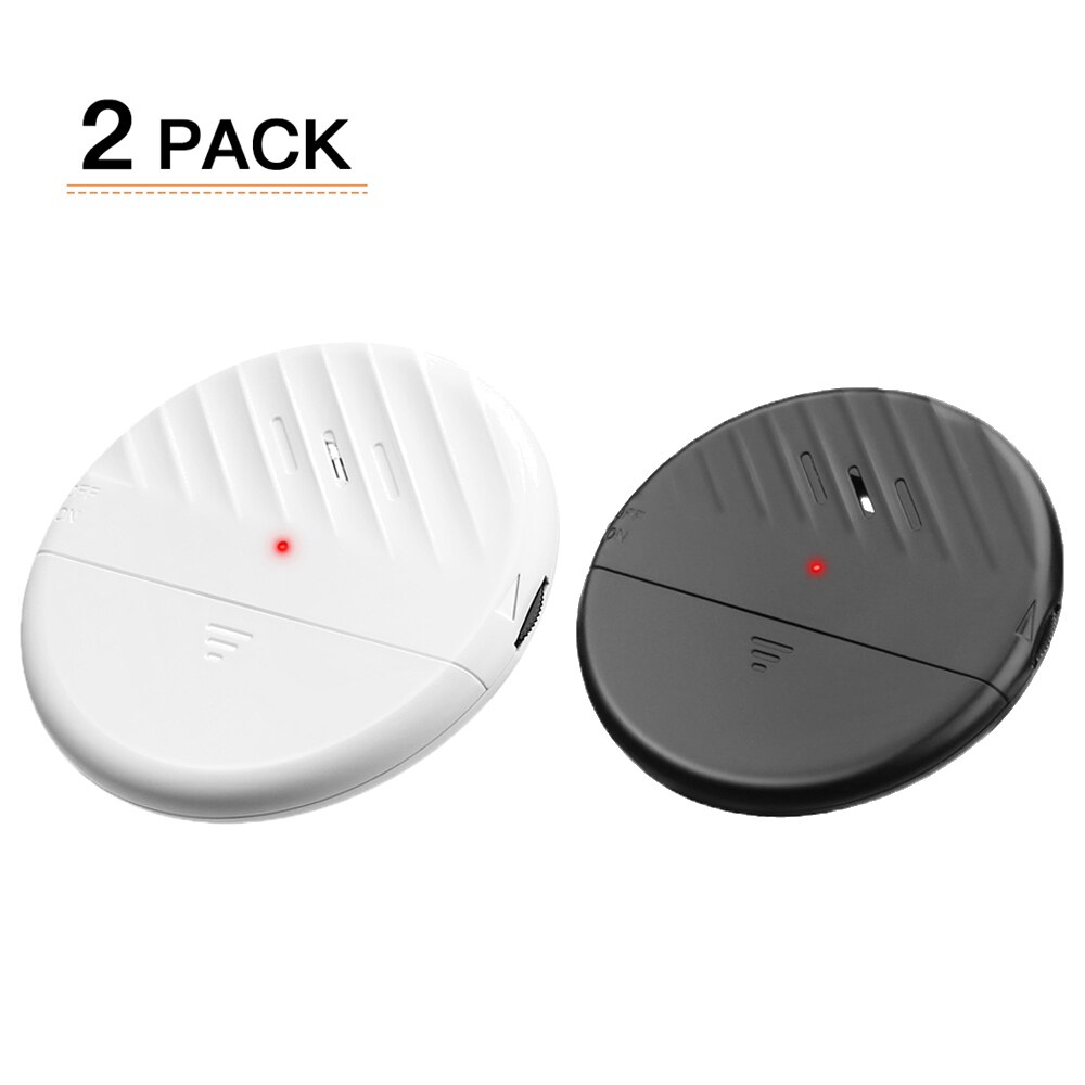 Elecpow Wireless Door Window Vibration Sensor Alarm 125dB Glass Break Anti-Theft Sensor Home Security Protection Alarm: 1PC Black  1PC White