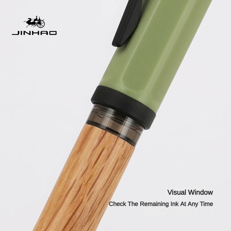 JINHAO 58 Wood Fountain Pen Colors Student F EF Nib Ink Pen Calligraphy Pen Stationery School Office Supplies